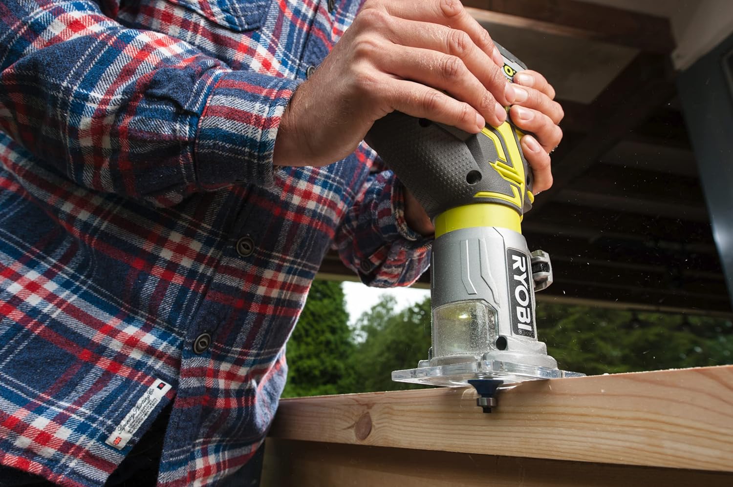 Ryobi R18TR - 0 ONE+ Cordless Trim Router (Zero Tool), 18 V, Hyper Green - Amazing Gadgets Outlet