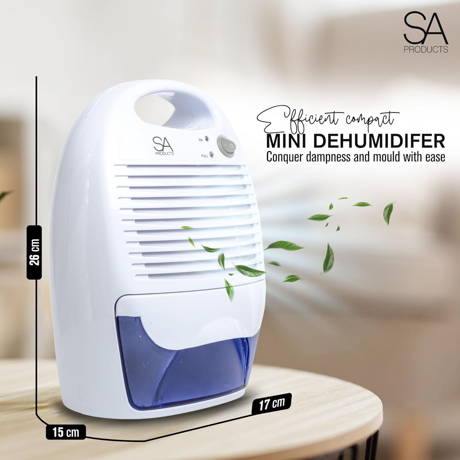 SA Products 700ml Dehumidifier, Small Dehumidifier | Dehumidifiers for Home | Portable Dehumidifier and Air Purifier | Moisture Absorbers for Home, Dehumidifier for Bedroom, Bathroom (White) - Amazing Gadgets Outlet