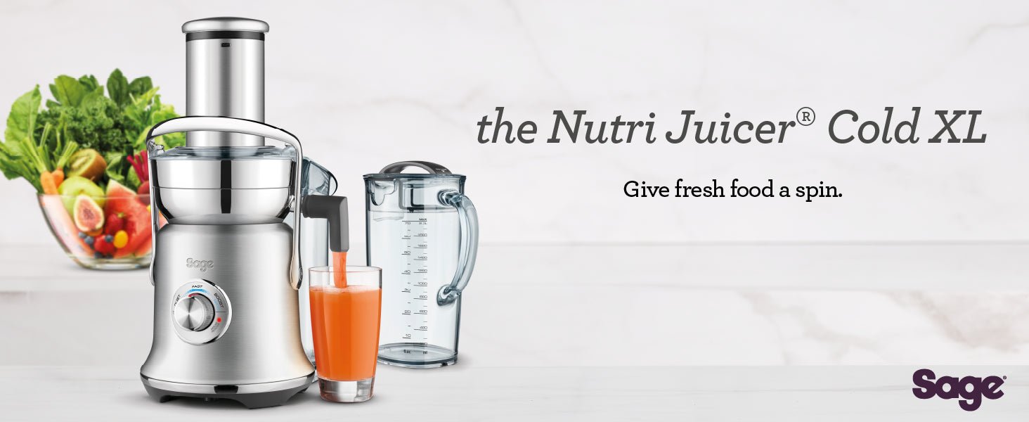 Sage SJE830BSS the Nutri Juicer Cold XL - Brushed Stainless Steel The Nutri Juicer Cold XL - Amazing Gadgets Outlet