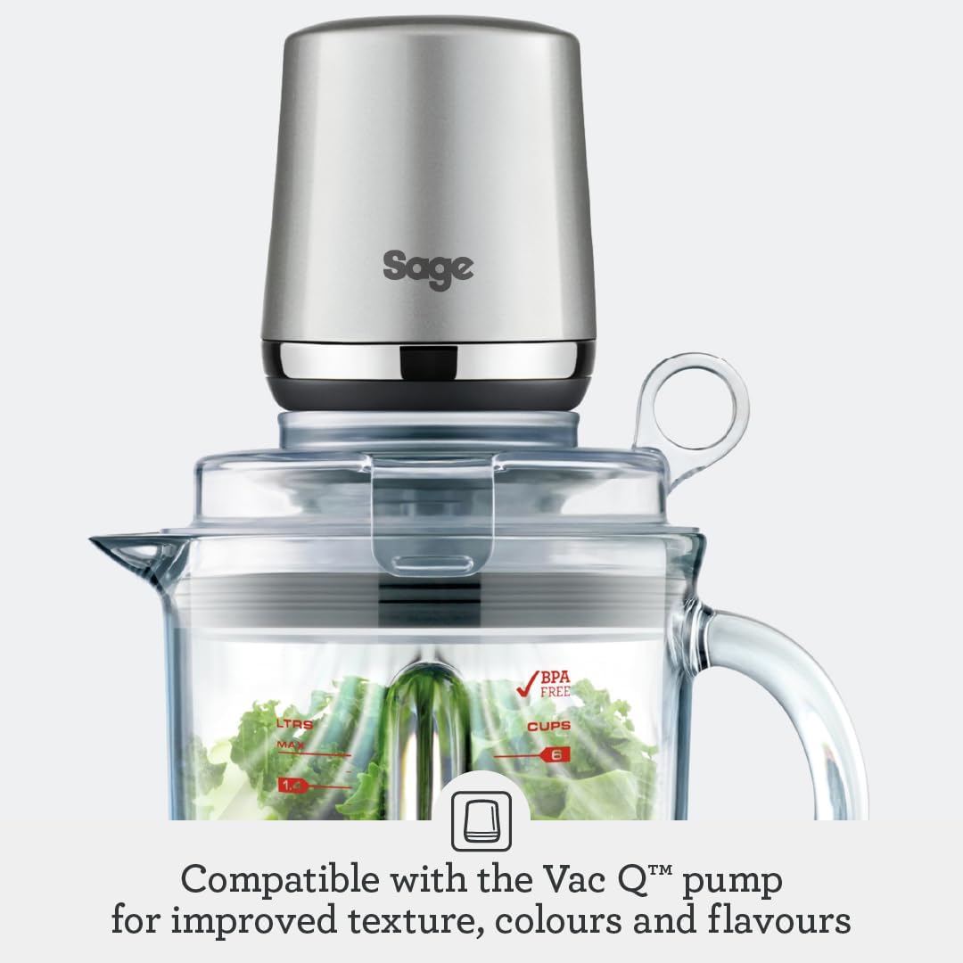 Sage - The Q Quick Super Blender - 2400W Power, 4 One Touch Programs, 5 Speed Settings - 2L Capacity, Smoked Hickory - Amazing Gadgets Outlet