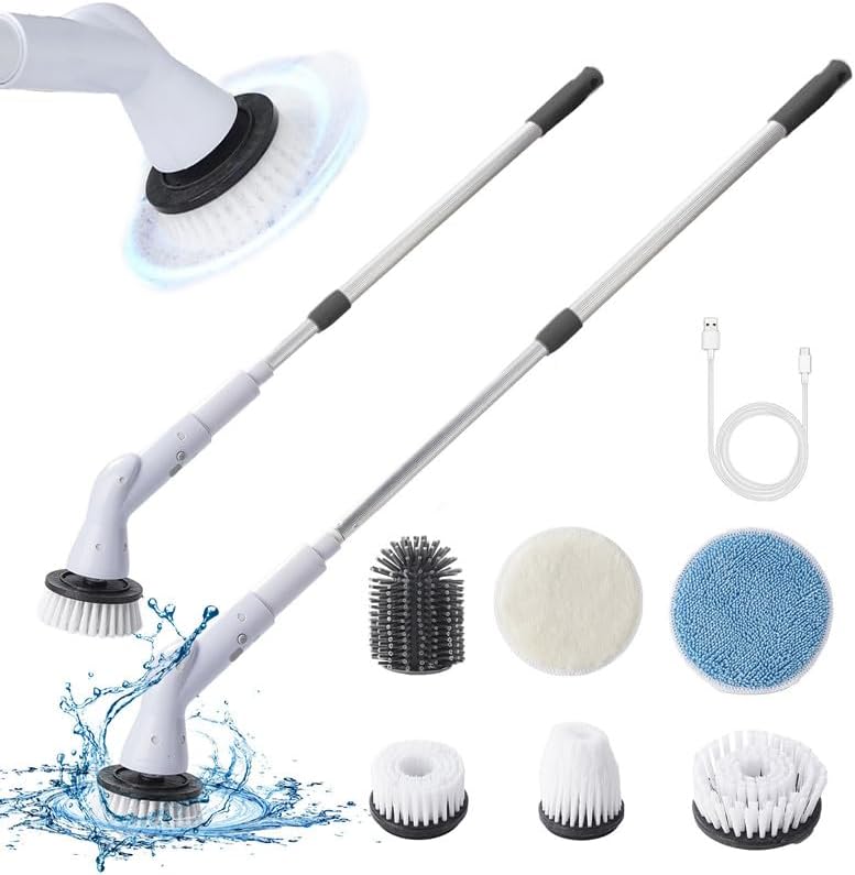 Sales Clearance Electric Spin Scrubbers - 2024 Upgrade Cordless Shower Scrubbers with 6 Replaceable Brush Heads Tiktok Trend Items Clearance Items Deals Of The Day My Orders Placed Recently By Me - Amazing Gadgets Outlet