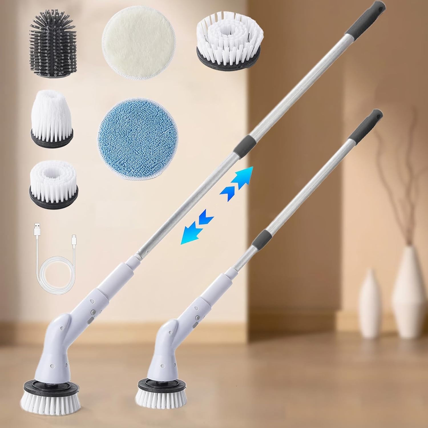 Sales Clearance Electric Spin Scrubbers - 2024 Upgrade Cordless Shower Scrubbers with 6 Replaceable Brush Heads Tiktok Trend Items Clearance Items Deals Of The Day My Orders Placed Recently By Me - Amazing Gadgets Outlet