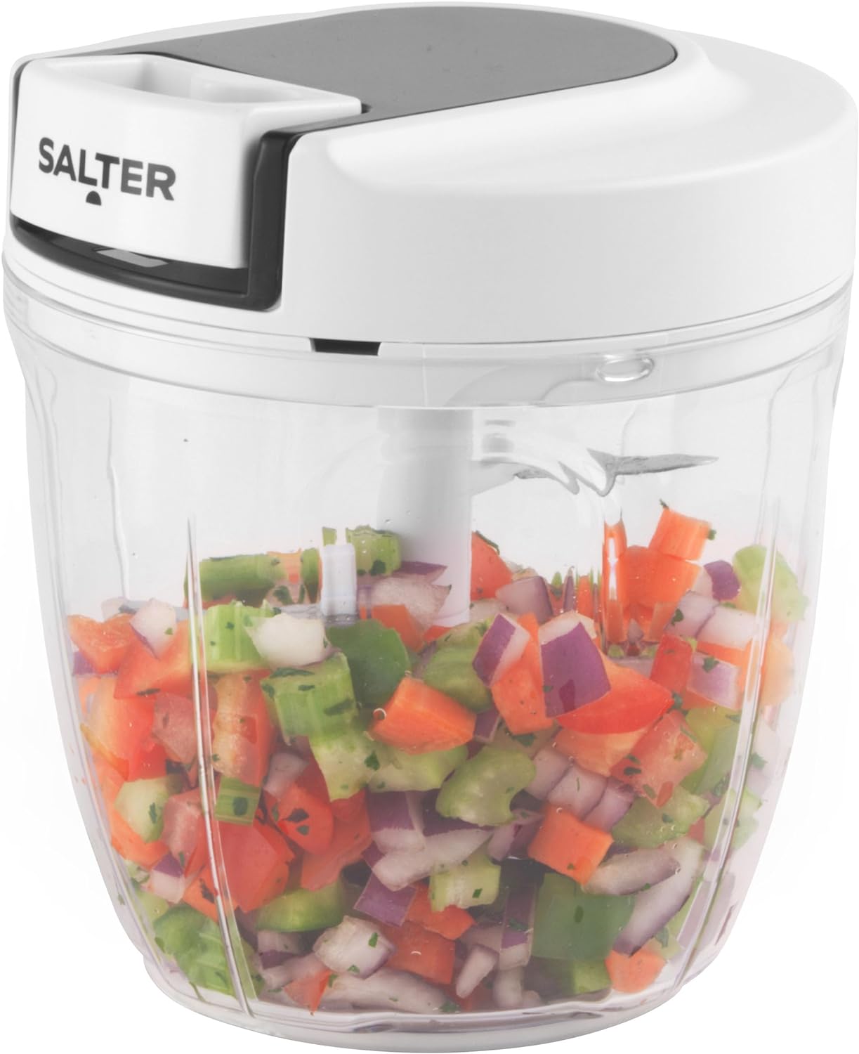 Salter BW12926EU7 Multifunctional Food Chopper – Vegetable Chopper, 6 Interchangeable Blades, Compact Mandoline Slicer, Onion Chopper/Dicer, Finger Guard for Added Safety, Food Preparation Utensil - Amazing Gadgets Outlet