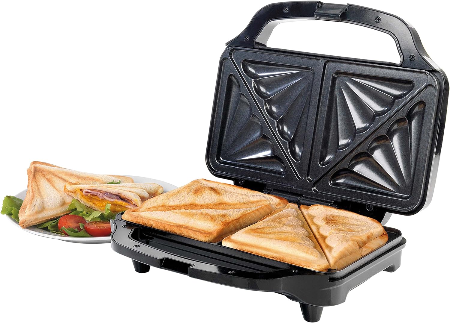 Salter EK2017T Deep Fill Toastie Maker – XL Toaster Press With Non - Stick Hot Plates, For 2 Toasted Sandwiches, 4 Slice, Easy Clean, Cool Touch Handles, Automatic Temperature Control, 900 W - Amazing Gadgets Outlet