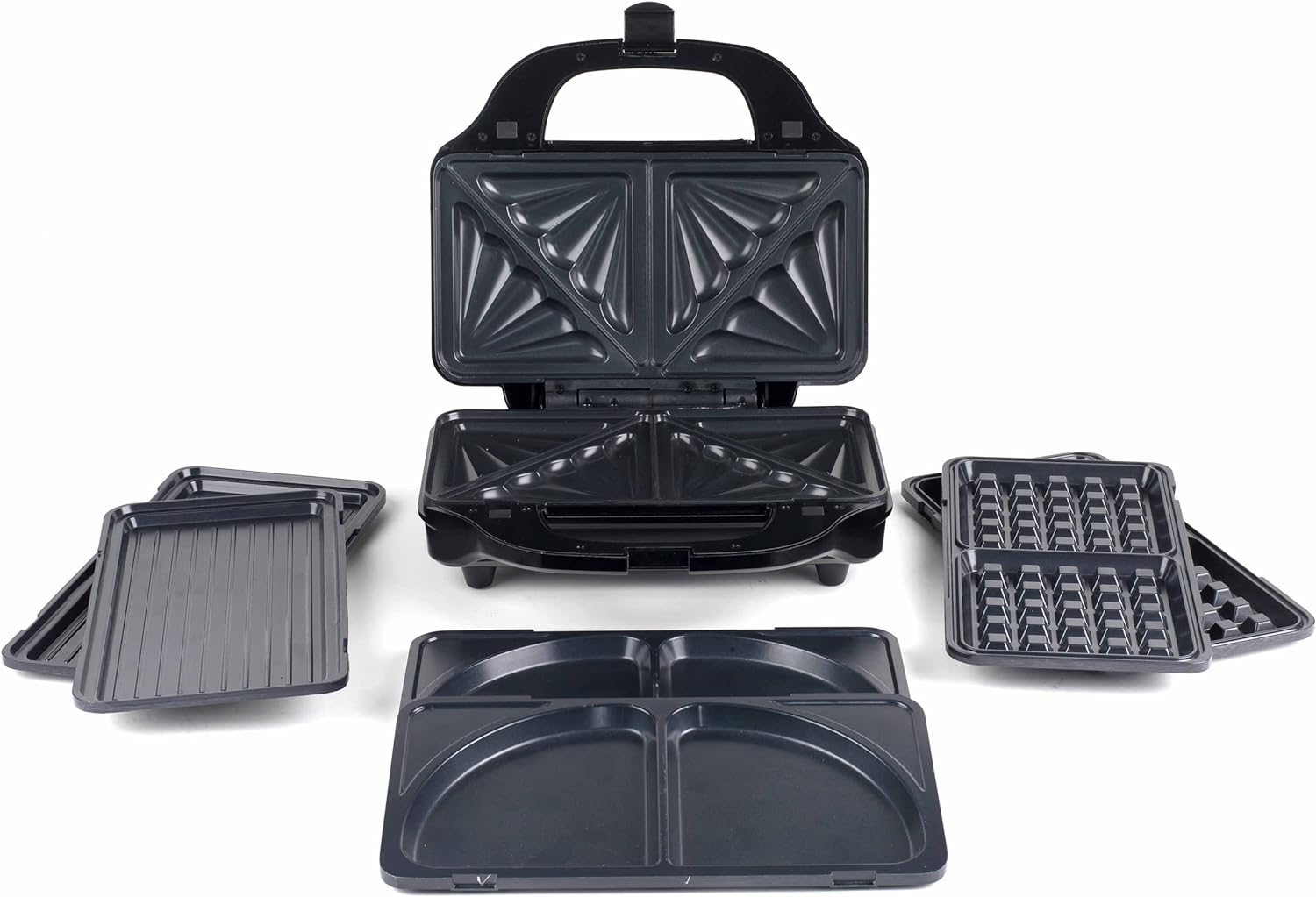 Salter EK2143FOUR XL 4 - in - 1 Snack Maker - Removable Non - Stick Cooking Plates, Panini Press, Electric Grill, Omelette/Waffle Iron, Toastie Maker, Sandwich Toaster, Deep Fill, Indicator Lights, 900 W - Amazing Gadgets Outlet