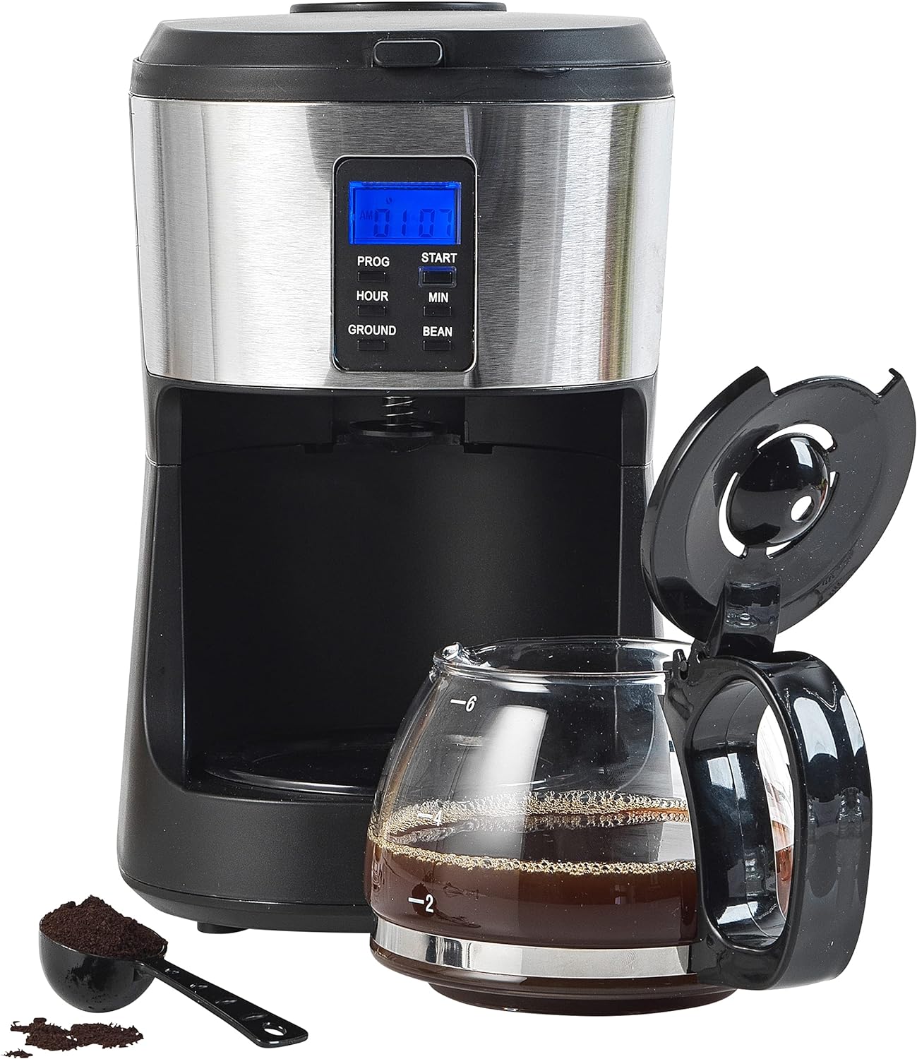 Salter EK2408 One Cup Coffee Maker – Personal Filter Coffee Machine, Washable & Reusable Filter, Includes 420ml Stainless Steel Travel Cup, Brew Single Serve Coffee In 3 - 4 Mins, Use Ground/Coffee Pads - Amazing Gadgets Outlet