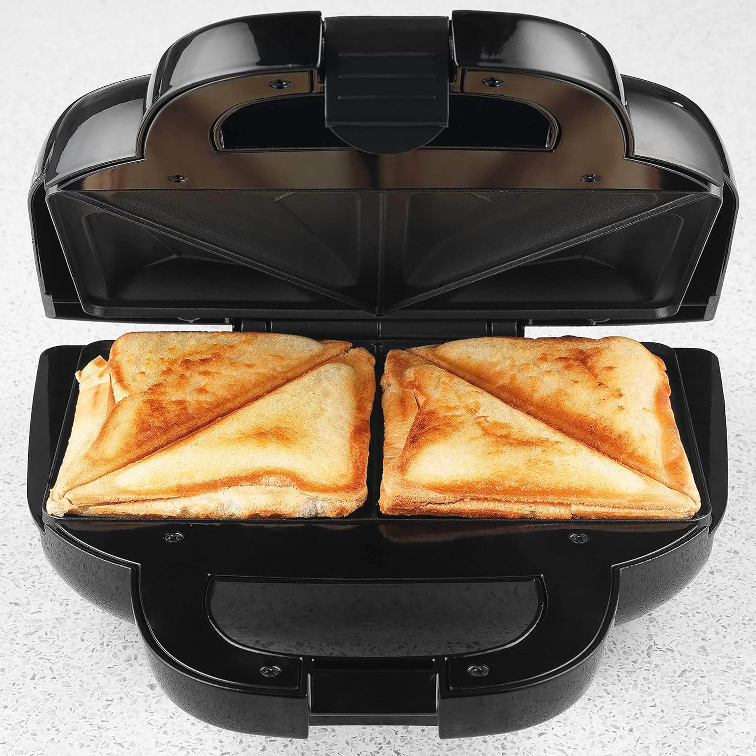 Salter EK3677 Non - Stick Toastie Maker - Diamond Handbag Shaped Sandwich Toaster, Snack Machine, Compact Design, Cool Touch Handle, Panini Press, Pre - Heat In 3 Minutes, Power & Ready Indicator Lights - Amazing Gadgets Outlet