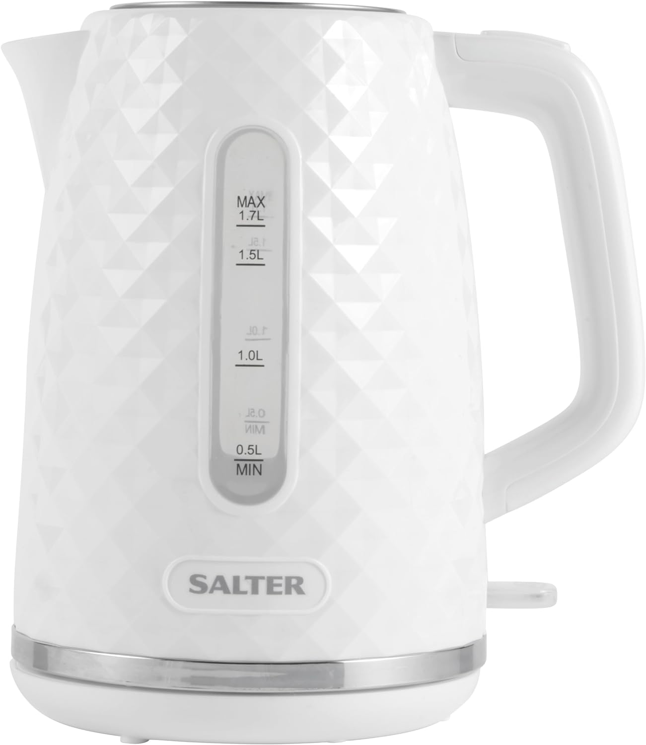 Salter EK5575WH 2 - Slice Glacier Toaster - Wide Toasting Slots, 7 Levels of Variable Browning, Defrost, Reheat and Cancel Functions, Removable Crumb Tray Included, Modern Finish White 930 W,Black - Amazing Gadgets Outlet