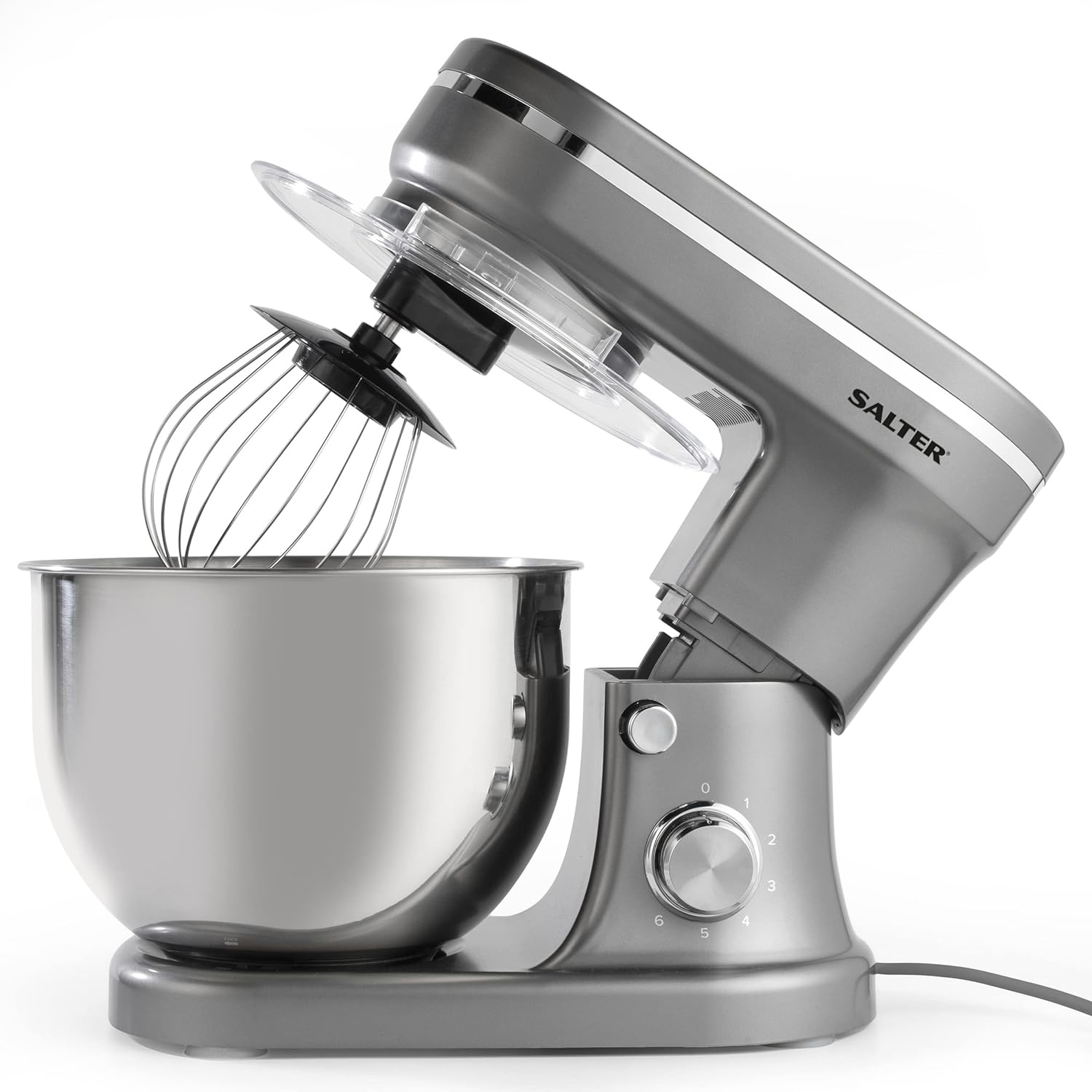 Salter EK5620BGRY Marino Baking Stand Mixer - 6 Speed Kitchen Mixer With Pulse, 5L Stainless Steel Mixing Bowl, Removable Splash Guard, Whisk, Dough and Beater Attachment, 1200W, Blue/Grey   Import  Single ASIN  Import  Multiple ASIN ×Product cus - Amazing Gadgets Outlet