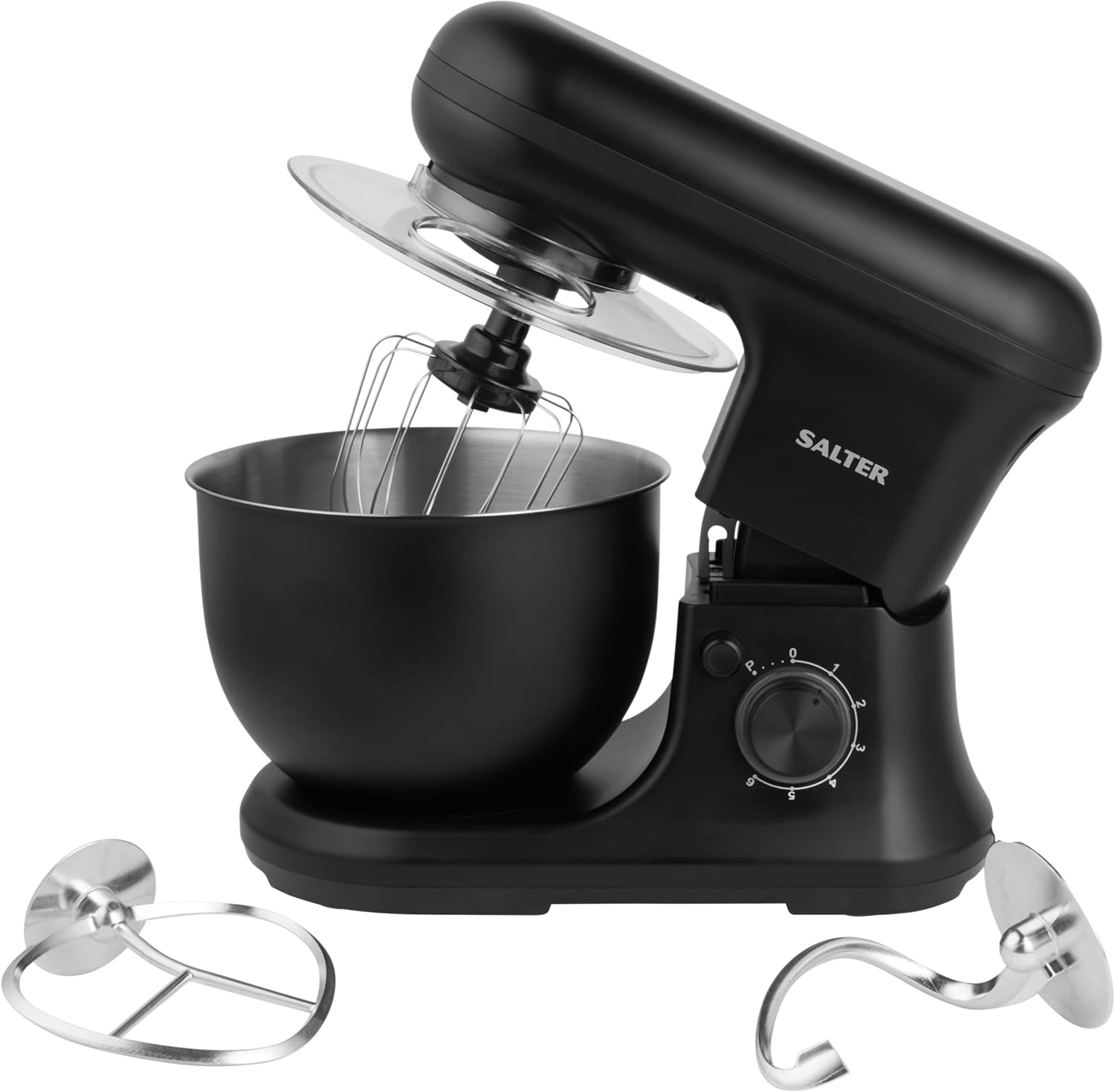 Salter EK5620BGRY Marino Baking Stand Mixer - 6 Speed Kitchen Mixer With Pulse, 5L Stainless Steel Mixing Bowl, Removable Splash Guard, Whisk, Dough and Beater Attachment, 1200W, Blue/Grey   Import  Single ASIN  Import  Multiple ASIN ×Product cus - Amazing Gadgets Outlet