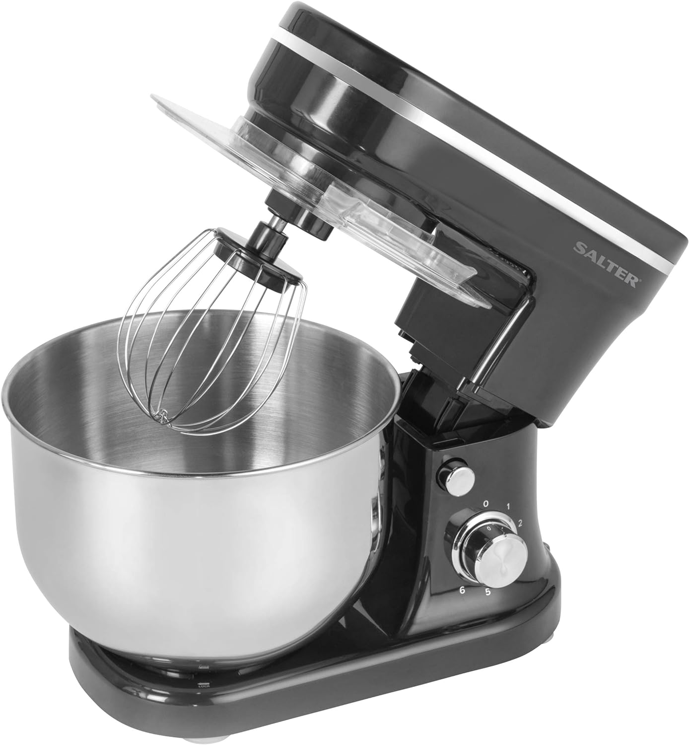 Salter EK5620BGRY Marino Baking Stand Mixer - 6 Speed Kitchen Mixer With Pulse, 5L Stainless Steel Mixing Bowl, Removable Splash Guard, Whisk, Dough and Beater Attachment, 1200W, Blue/Grey   Import  Single ASIN  Import  Multiple ASIN ×Product cus - Amazing Gadgets Outlet