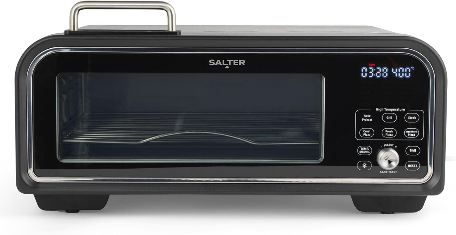 Salter EK5913 RapidCook400 Digital Air Fryer Oven – 18L Pizza Oven, High Temperature Functions Including Pizza, Grill & Steak, 15 Cooking Functions, 7 Accessories Included, Cooks up to 400°C, 2000W - Amazing Gadgets Outlet