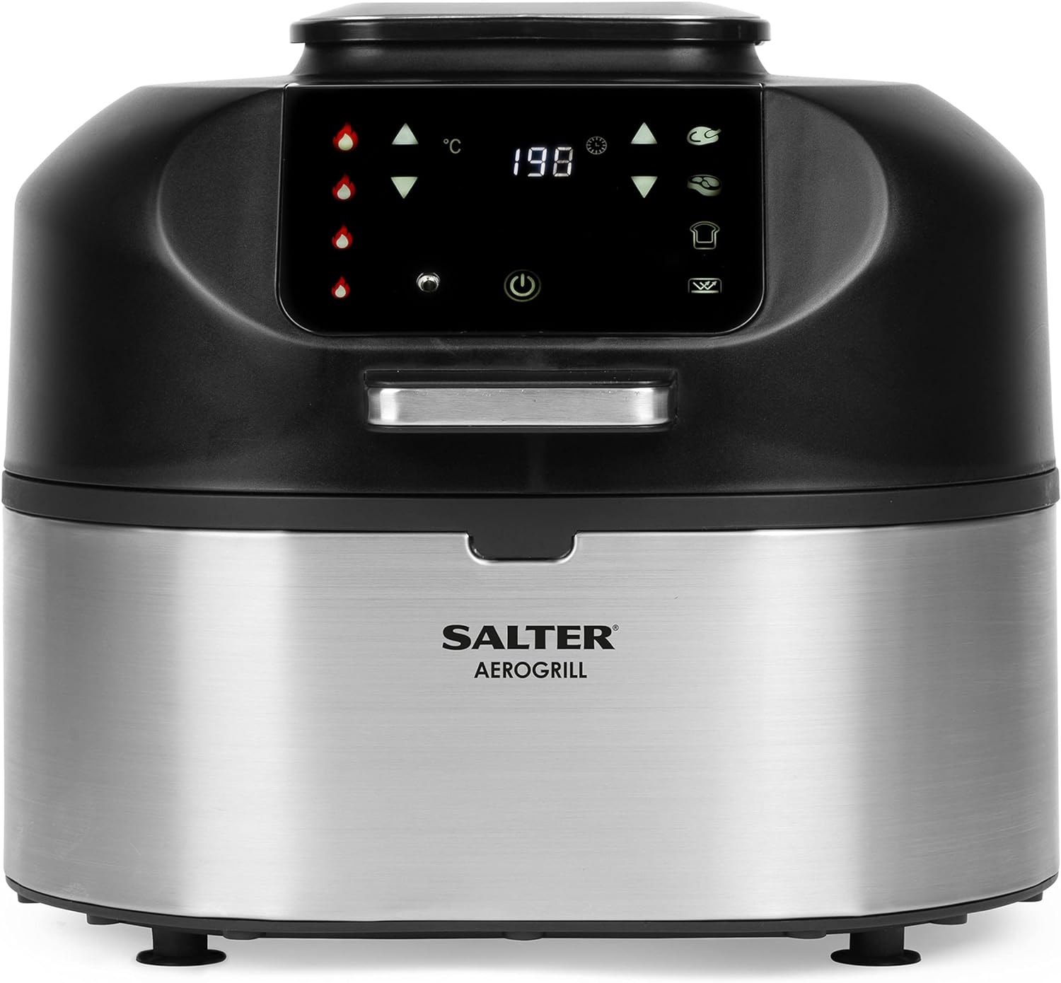 Salter Professional EK4945 AeroGrill Pro Air Fryer – 8 - in - 1 Tabletop Healthy Multicooker, Digital Display With Button Control, Air Fry/Roast/Grill/Dehydrate/Bake/Broil/Pizza/Manual Cooking Functions - Amazing Gadgets Outlet