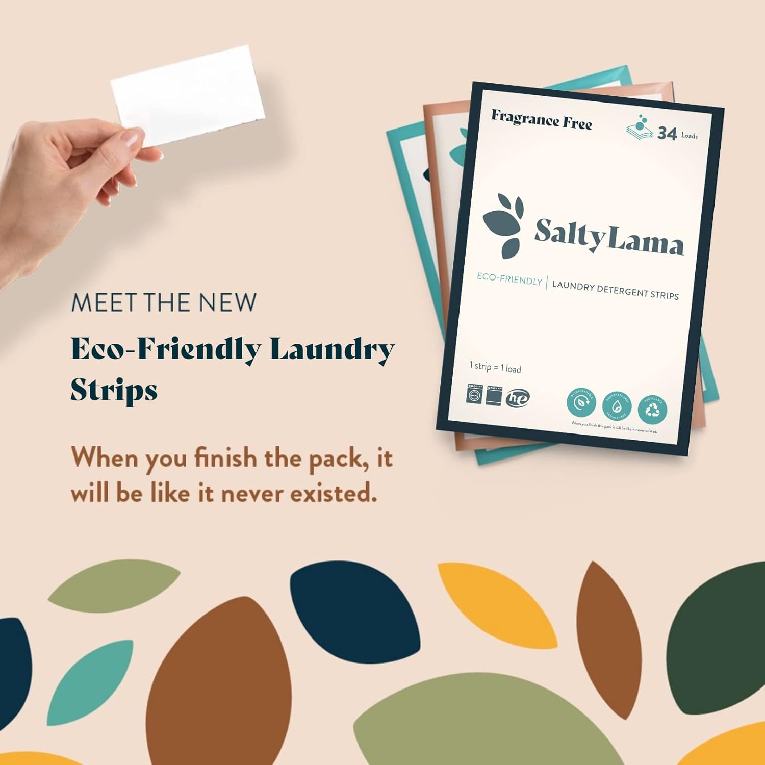 SaltyLama Eco - Friendly Fresh Scent Laundry Detergent Sheets, Washes up to 68 Loads - Amazing Gadgets Outlet