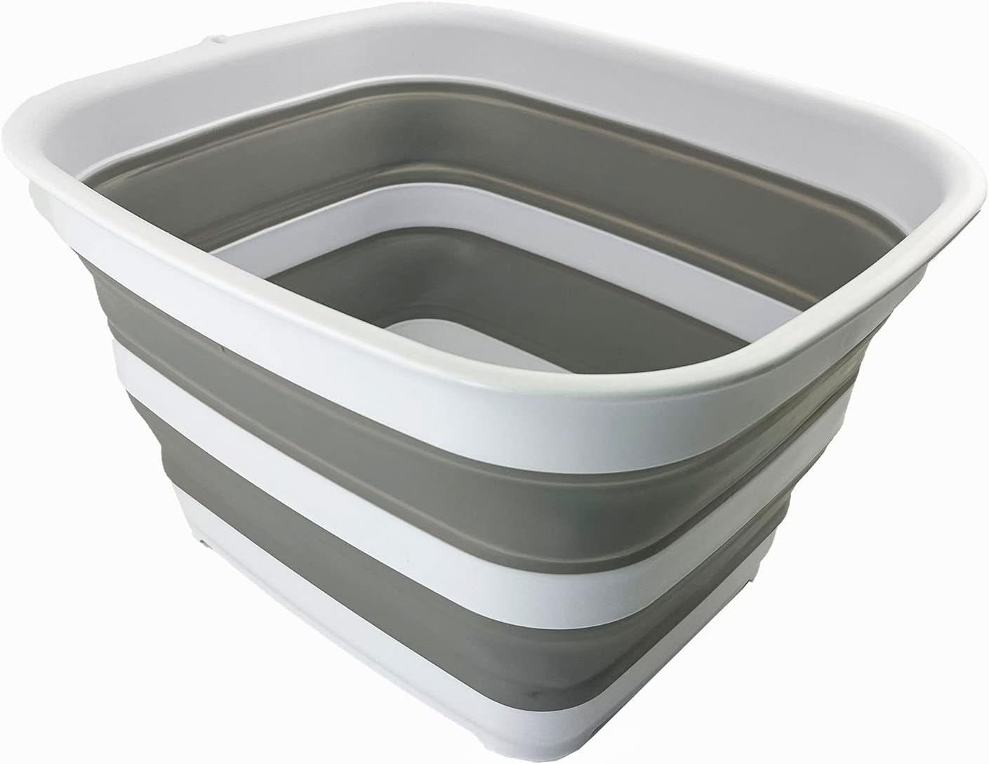 SAMMART 15L Collapsible Tub - Foldable Dish Tub - Portable Washing Basin - Space Saving Plastic Washtub (White/Grey)   Import  Single ASIN  Import  Multiple ASIN ×Product customization General Description Gallery Reviews Variations A - Amazing Gadgets Outlet