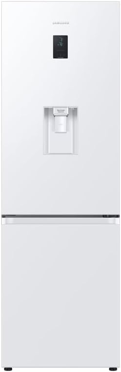 Samsung 4 Series Frost Free Classic Fridge Freezer, with Non Plumbed Water Dispenser, Wine Shelf and Big Door Bins, SpaceMax and All Around Cooling Technologies, White, RB34C652DWW/EU - Amazing Gadgets Outlet