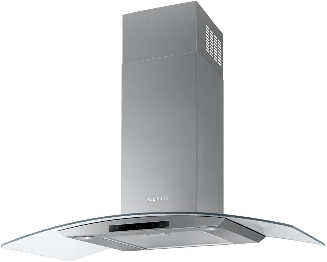 Samsung 90cm Curved Glass Chimney Hood - Stainless Steel - Amazing Gadgets Outlet