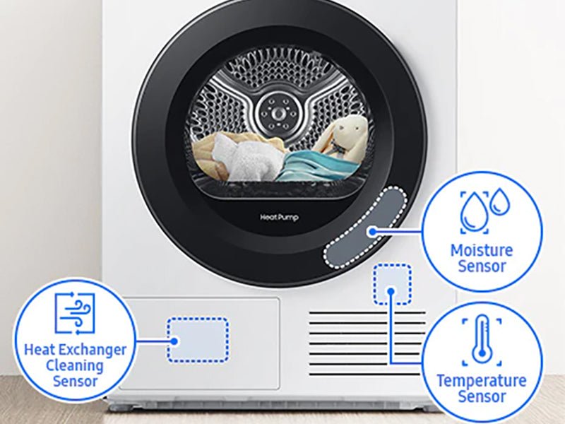 Samsung Bespoke AI™ Series 5+ DV90BBA245AW/EU with OptimalDry™, Heat Pump Tumble Dryer, 9kg - Amazing Gadgets Outlet