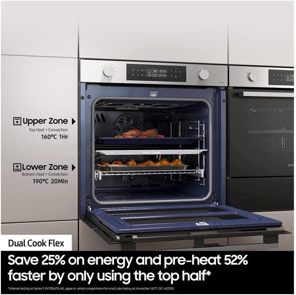 Samsung Dual Cook Flex Electric Self Cleaning Oven with Added Steam - Stainless Steel - Amazing Gadgets Outlet