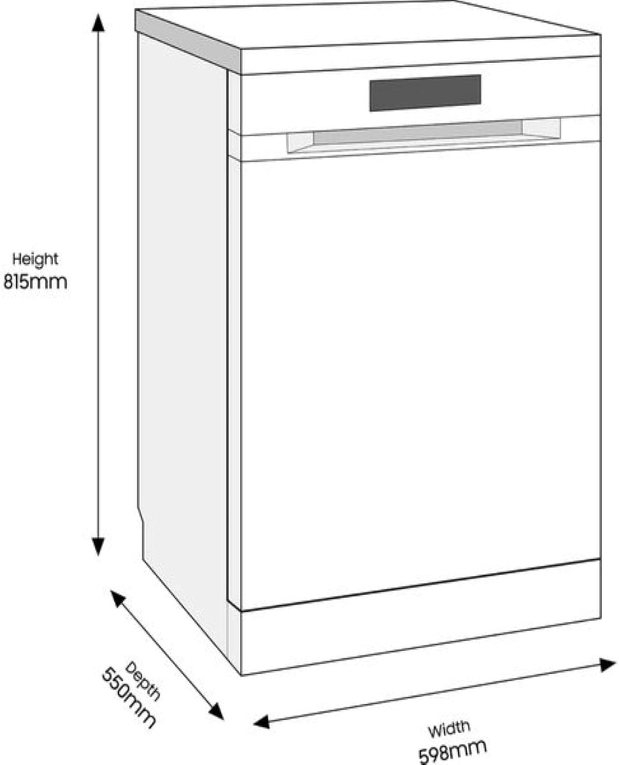 Samsung DW60M5050BB Fully Integrated Standard Dishwasher - Black Control Panel with Fixed Door Fixing Kit - Amazing Gadgets Outlet