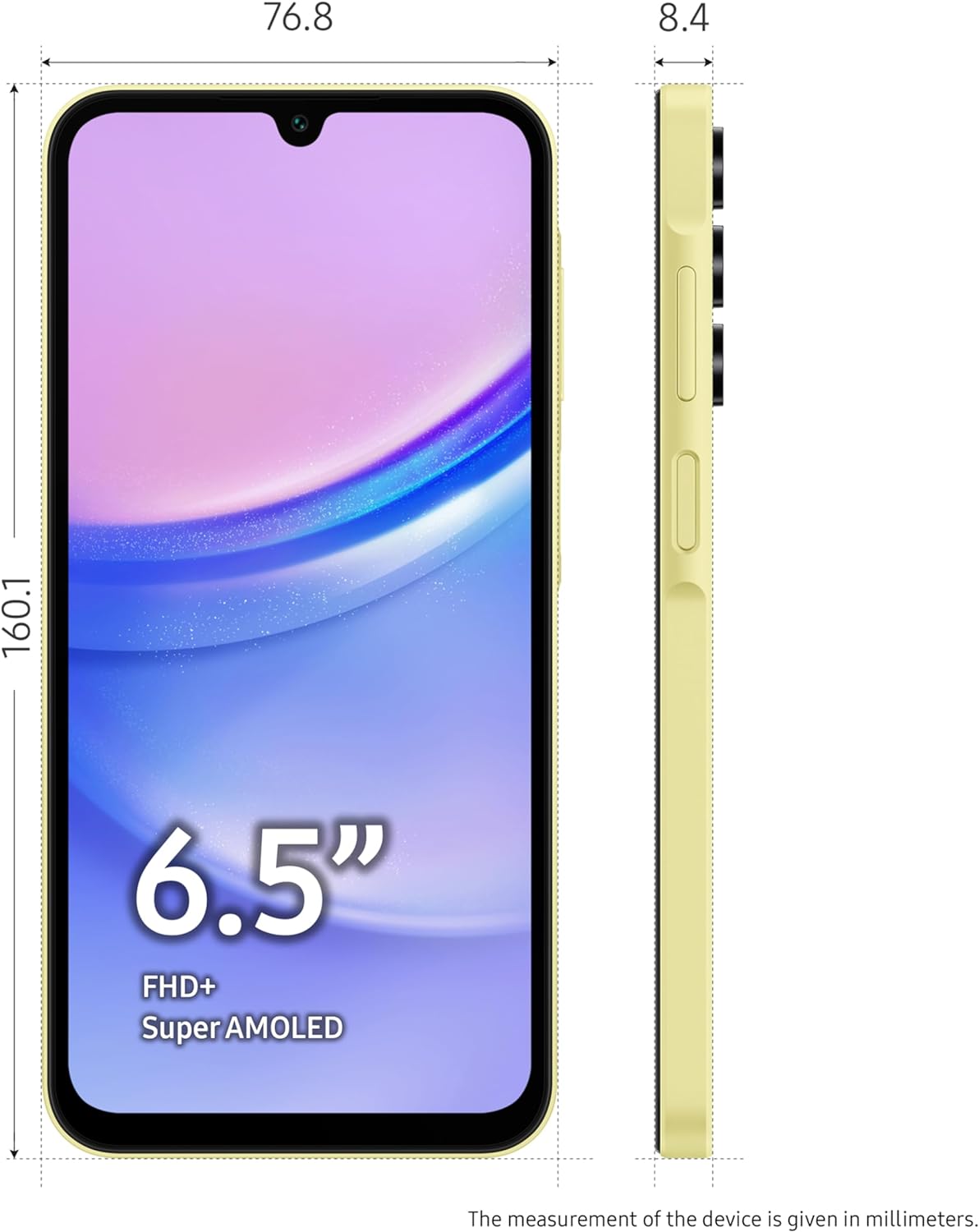 Samsung Galaxy A15 Factory Unlocked Android Smartphone , 128GB, Fast Charging, Yellow, 3 Year Manufacturer Extended Warranty (UK Version) - Amazing Gadgets Outlet