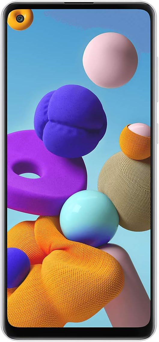 Samsung Galaxy A21s Android Smartphone, SIM Free Mobile Phone, White, (UK Version) - Amazing Gadgets Outlet