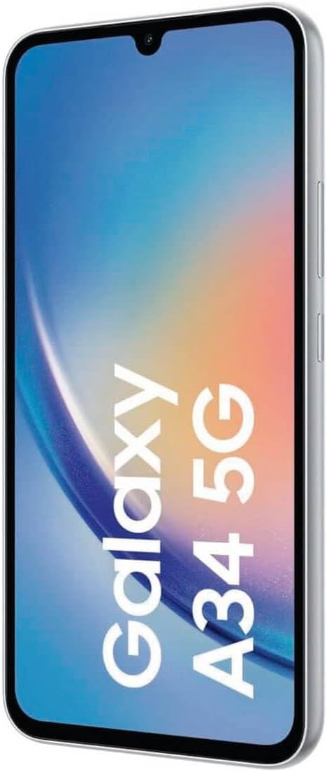 Samsung Galaxy A34 5G 128GB Awesome Silver 16,65cm (6,6") Super AMOLED Display, Android 13, 48MP Triple - Kamera - Amazing Gadgets Outlet