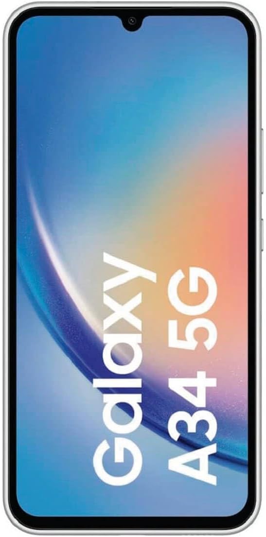 Samsung Galaxy A34 5G 128GB Awesome Silver 16,65cm (6,6") Super AMOLED Display, Android 13, 48MP Triple - Kamera - Amazing Gadgets Outlet