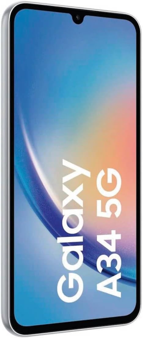 Samsung Galaxy A34 5G 128GB Awesome Silver 16,65cm (6,6") Super AMOLED Display, Android 13, 48MP Triple - Kamera - Amazing Gadgets Outlet