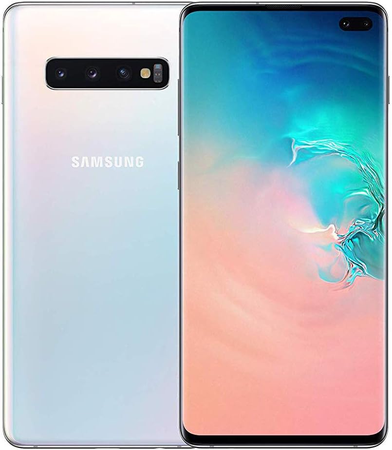 Samsung Galaxy S10+ Mobile Phone; Sim Free Smartphone - Prism White, (UK Version) - Amazing Gadgets Outlet