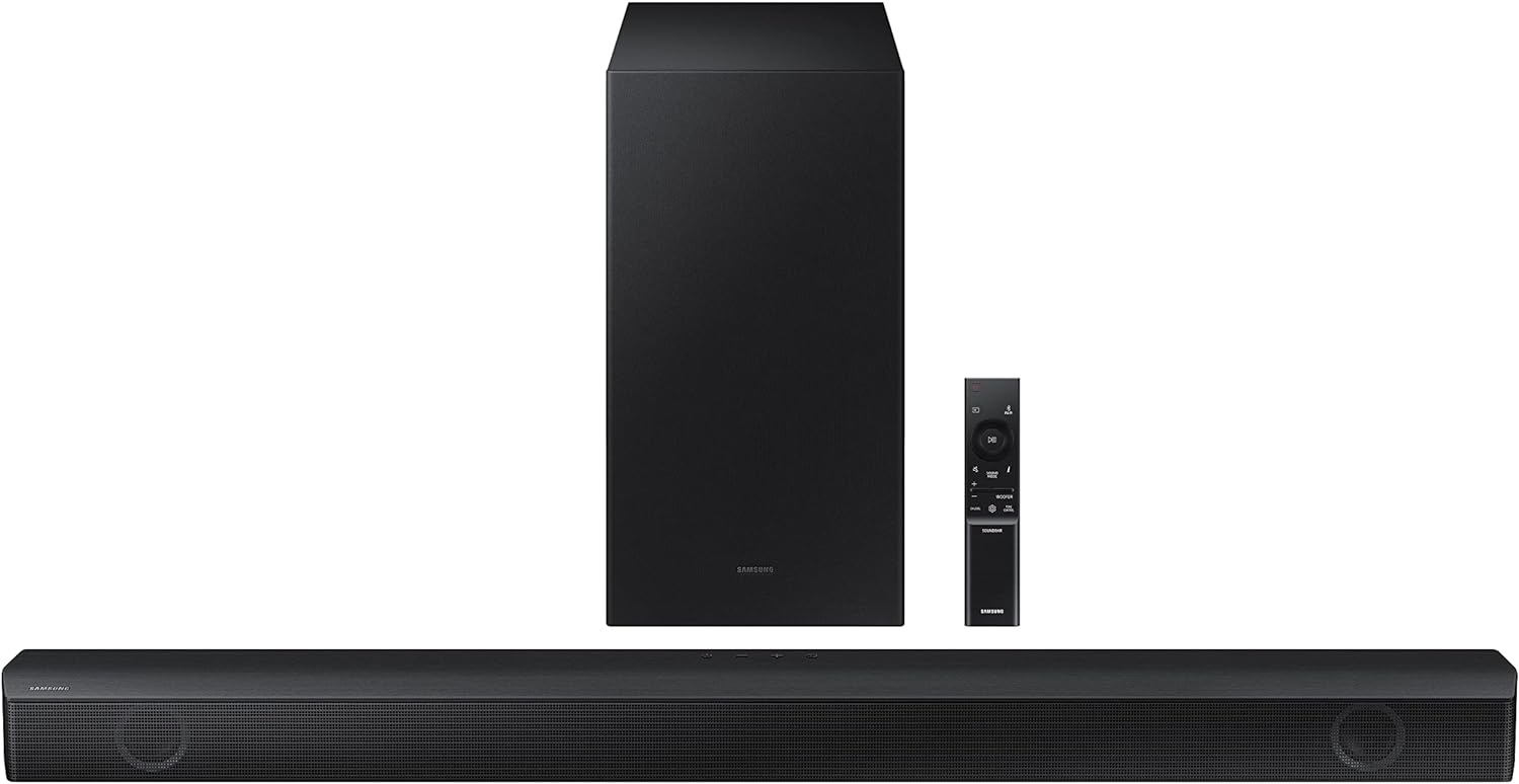 SAMSUNG HW - B550/ZA 2.1ch Soundbar with Dolby Audio, DTS Virtual:X, Subwoofer Included, Adaptive Sound Lite, Bluetooth Multi - Device Connection, Wireless Surround Compatible, 2022, Black - Amazing Gadgets Outlet