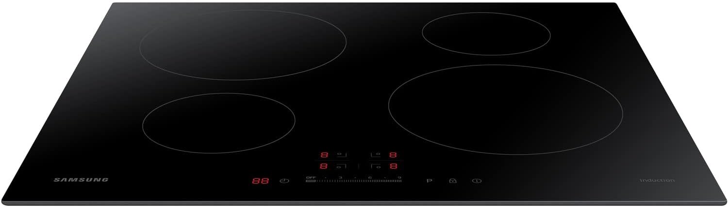 Samsung Induction Hob with 4 Cooking Zones, With Touch Control, Colour: Black, Material: Ceramic Glass, NZ64H37070K - Amazing Gadgets Outlet