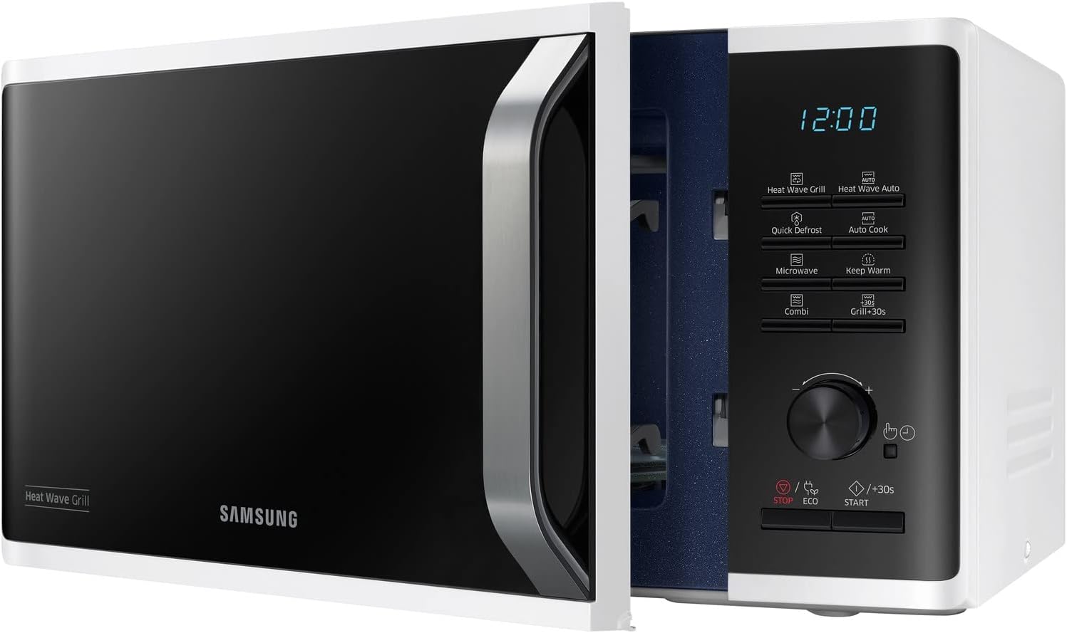 Samsung MG23K3575AW Microwave Grill, 800W Power, 23 Litre, White - Amazing Gadgets Outlet