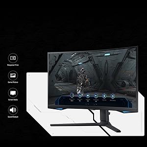 Samsung Odyssey G6 LS32BG650EUXXU 32" Curved Smart Gaming Monitor with Speakers - QHD 2560x1440, 240Hz, 1ms, Speakers, HDMI 2.1, Full Smart Platform, Freesync Premium Pro, Height Adjust   Import  Single ASIN  Import  Multiple ASIN ×Product custom - Amazing Gadgets Outlet