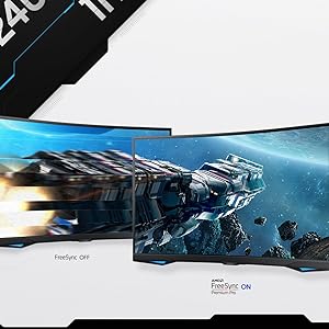 Samsung Odyssey G6 LS32BG650EUXXU 32" Curved Smart Gaming Monitor with Speakers - QHD 2560x1440, 240Hz, 1ms, Speakers, HDMI 2.1, Full Smart Platform, Freesync Premium Pro, Height Adjust   Import  Single ASIN  Import  Multiple ASIN ×Product custom - Amazing Gadgets Outlet