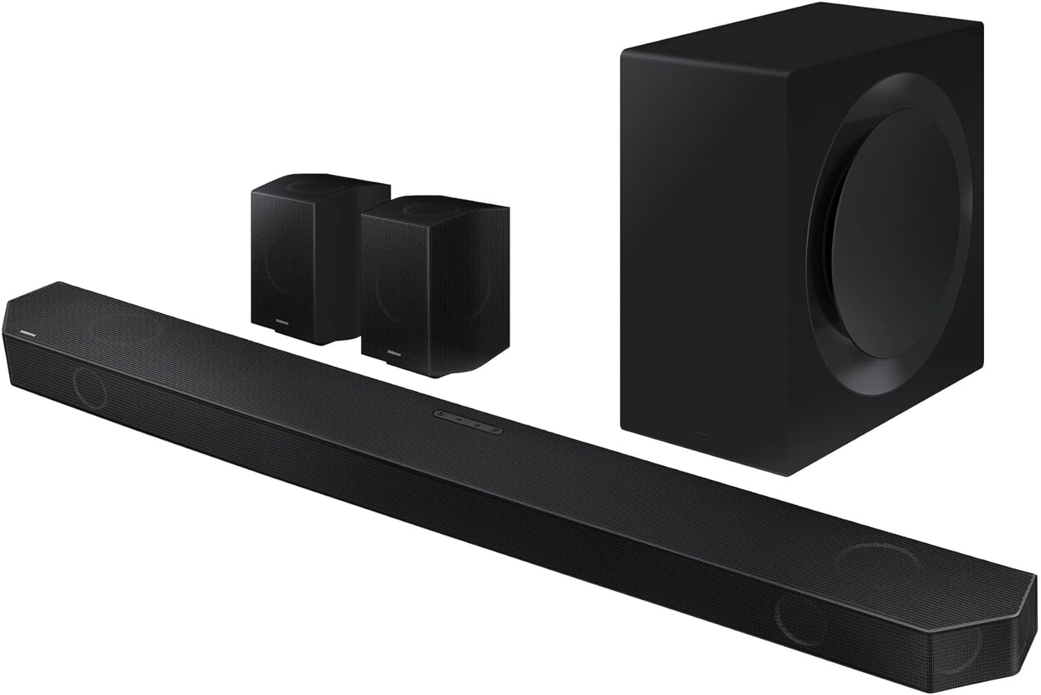 Samsung Q990B Soundbar Speaker (2022) - 11.1.4ch 3D Object Tracking Surround Sound System With Wireless Dolby Atmos DTS:X & Alexa Built - In, Rear Speakers & Subwoofer With Night & Voice Enhancement - Amazing Gadgets Outlet