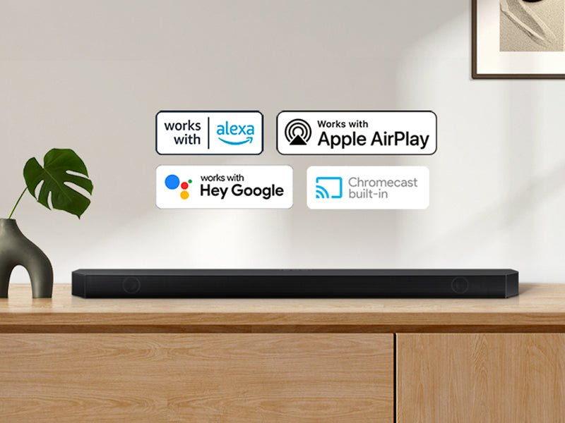 Samsung Q990B Soundbar Speaker (2022) - 11.1.4ch 3D Object Tracking Surround Sound System With Wireless Dolby Atmos DTS:X & Alexa Built - In, Rear Speakers & Subwoofer With Night & Voice Enhancement - Amazing Gadgets Outlet