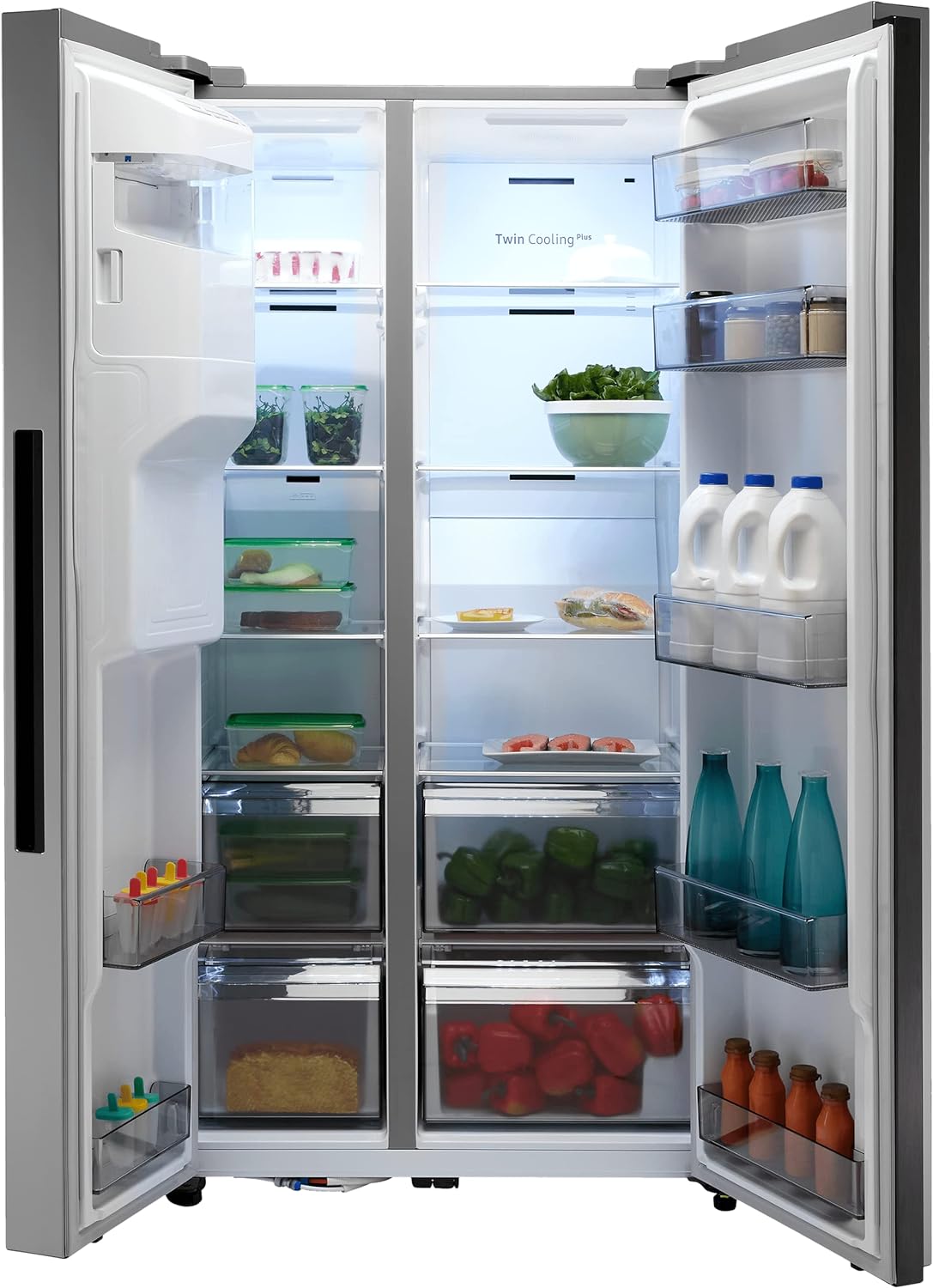 Samsung RS8000 RS68A8820SL Plumbed Total No Frost American Fridge Freezer - Aluminium - F Rated - Amazing Gadgets Outlet