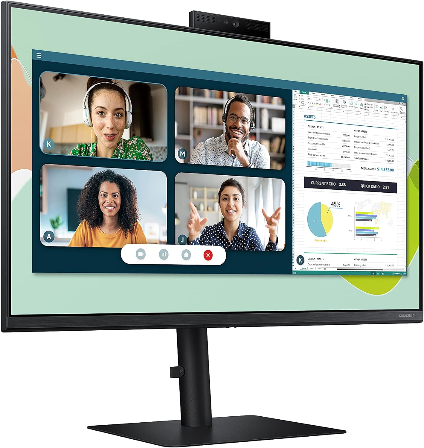 Samsung S24A400VEU - S40VA Series - LED monitor - 24" - 1920 x 1080 Full HD (1080p) @ 75 Hz - IPS - 250 cd/m² - 1000:1 - 5 ms - HDMI, VGA, DisplayPort - speakers - black - Amazing Gadgets Outlet