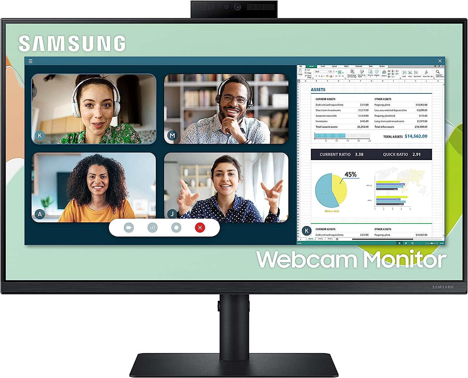 Samsung S24A400VEU - S40VA Series - LED monitor - 24" - 1920 x 1080 Full HD (1080p) @ 75 Hz - IPS - 250 cd/m² - 1000:1 - 5 ms - HDMI, VGA, DisplayPort - speakers - black - Amazing Gadgets Outlet