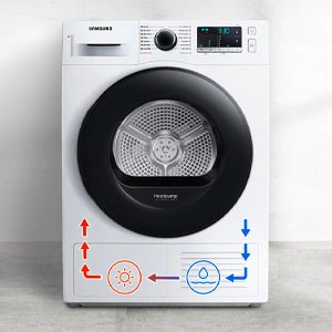 Samsung Series 5 DV80TA020AX/EU with OptimalDry™, Freestanding Heat Pump Tumble Dryer, 8 kg, Graphite, A++ Rated - Amazing Gadgets Outlet