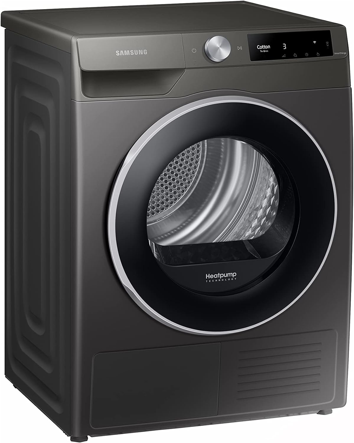 Samsung Series 6 DV90T6240LN/S1 with OptimalDry™, Freestanding Heat Pump Tumble Dryer, 9 kg, Graphite, A+++ Rated - Amazing Gadgets Outlet