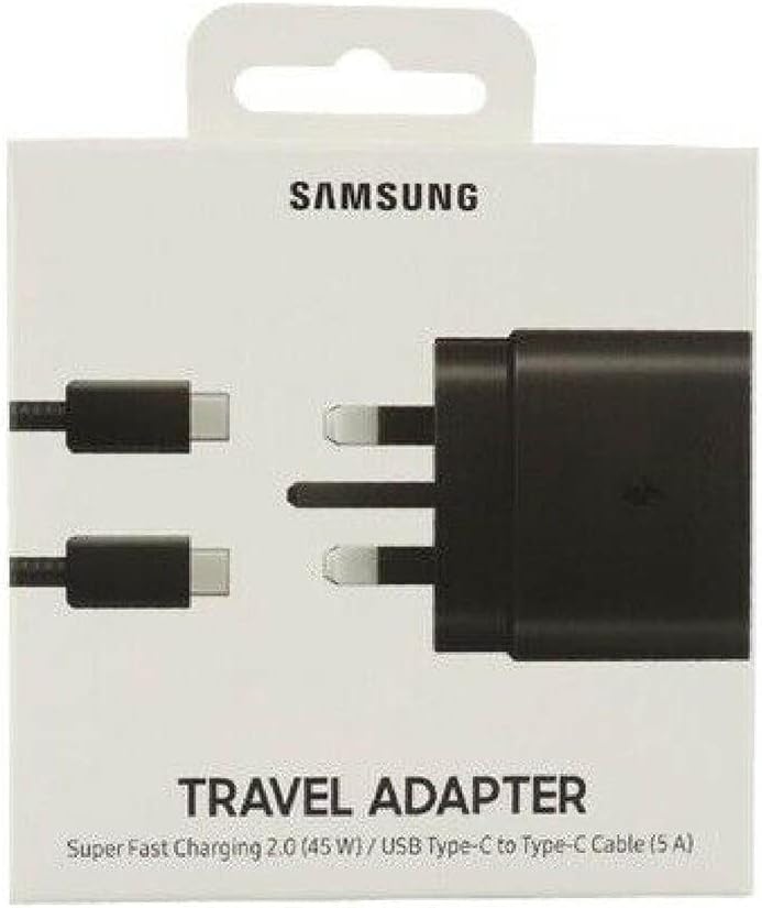 Samsung UK Travel Adaptor (45W with USB type C Cable) Black,package may vary   Import  Single ASIN  Import  Multiple ASIN ×Product customization General Description Gallery Reviews Variations Additional details Product Tags AMAZ - Amazing Gadgets Outlet