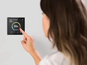 Sandy Beach Smart Thermostat: Efficient Energy - Saving Room Control, Optimize Your Home Heating, Fully Compatible with Smart Home Systems, Easy Setup Room Thermostat - Amazing Gadgets Outlet