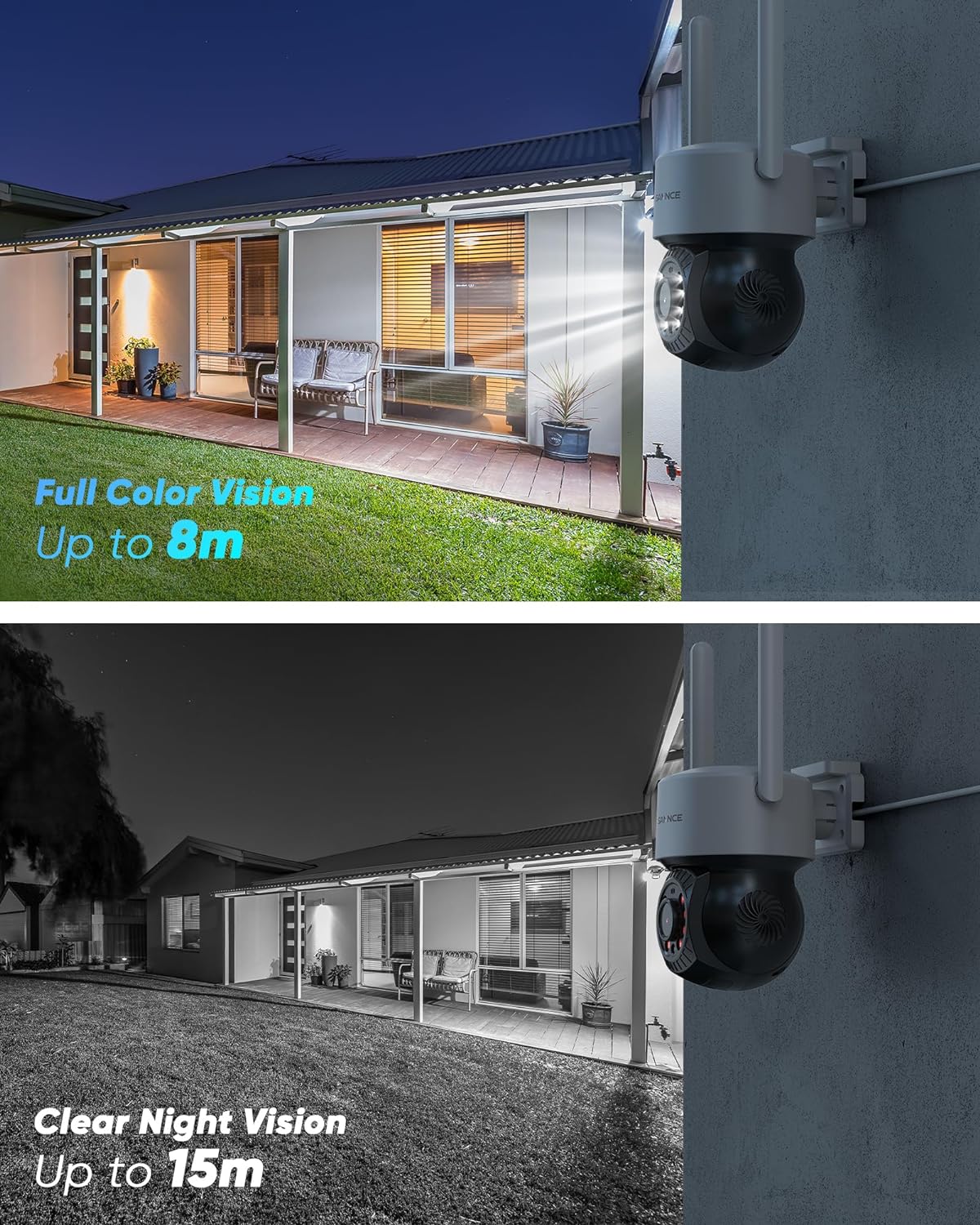 SANNCE Security Camera Wireless 4MP, 350° Pan 90° Tilt 16x Digital Zoom CCTV IP Camera 2.5K, Colour Night Vision, Two - Way Talk, Works with Alexa and Google Assistant, Human Detection, Smart Tracking - Amazing Gadgets Outlet