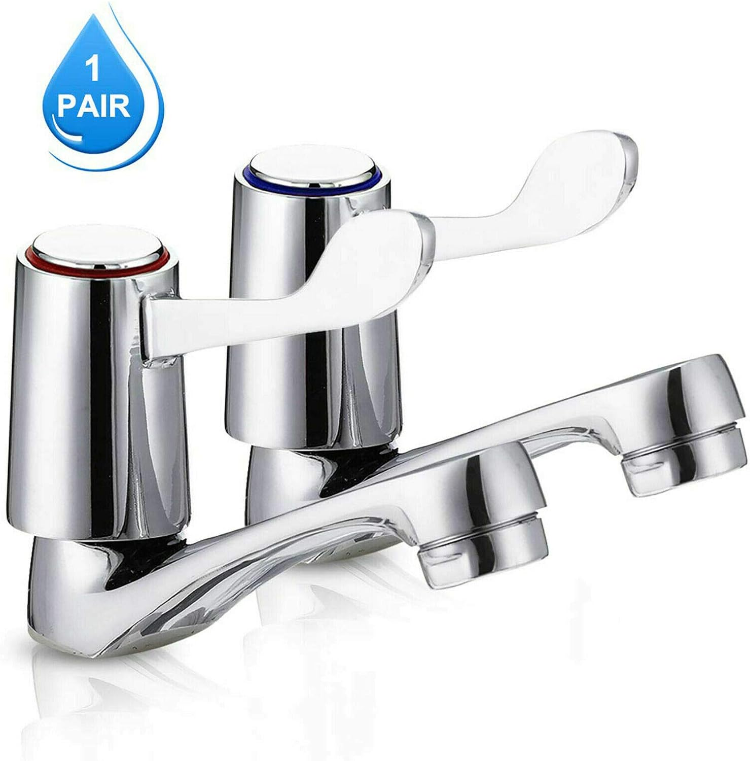 SASHTECH ® Lever Basin Sink Taps Pillar Disabled 1/4 Turn Chrome Pair 1/2" Hot Cold Set   Import  Single ASIN  Import  Multiple ASIN ×Product customization General Description Gallery Reviews Variations Additional details Product Tag - Amazing Gadgets Outlet