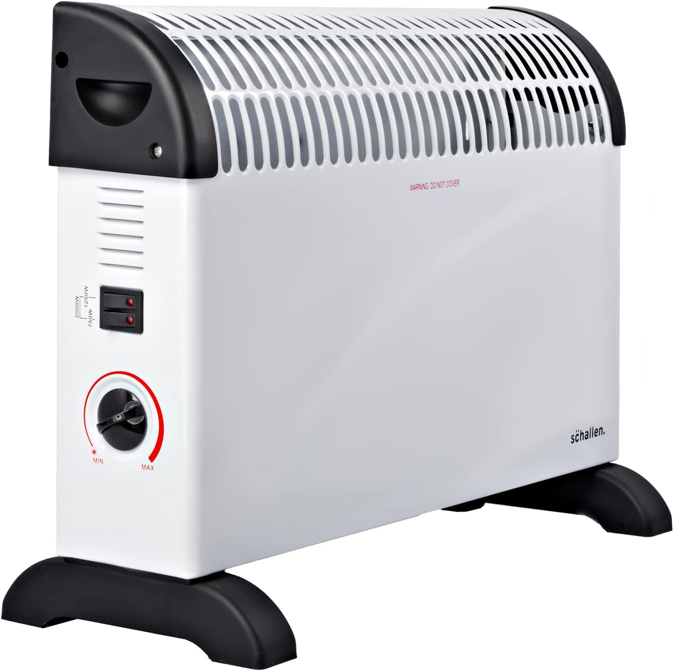 Schallen 2000W Electric Convector Radiator Heater - 3 Heat Settings, Adjustable Thermostat & Overheat Protection (All White) - Amazing Gadgets Outlet