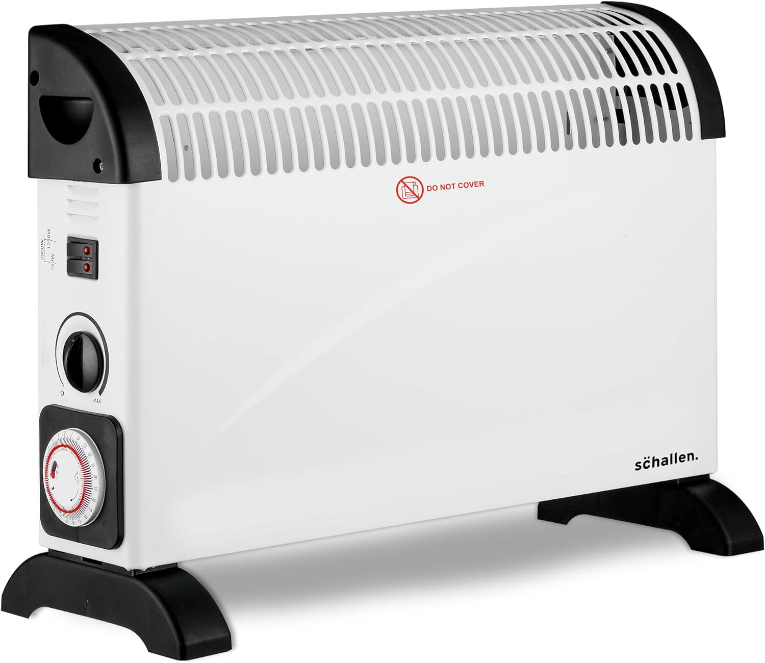 Schallen 2000W Electric Convector Radiator Heater - 3 Heat Settings, Adjustable Thermostat & Overheat Protection (All White) - Amazing Gadgets Outlet