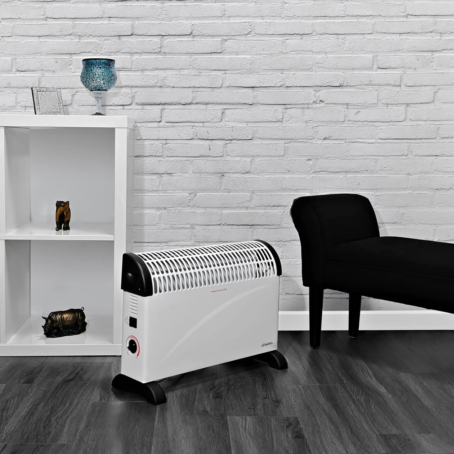 Schallen 2000W Electric Convector Radiator Heater - 3 Heat Settings, Adjustable Thermostat & Overheat Protection (All White) - Amazing Gadgets Outlet