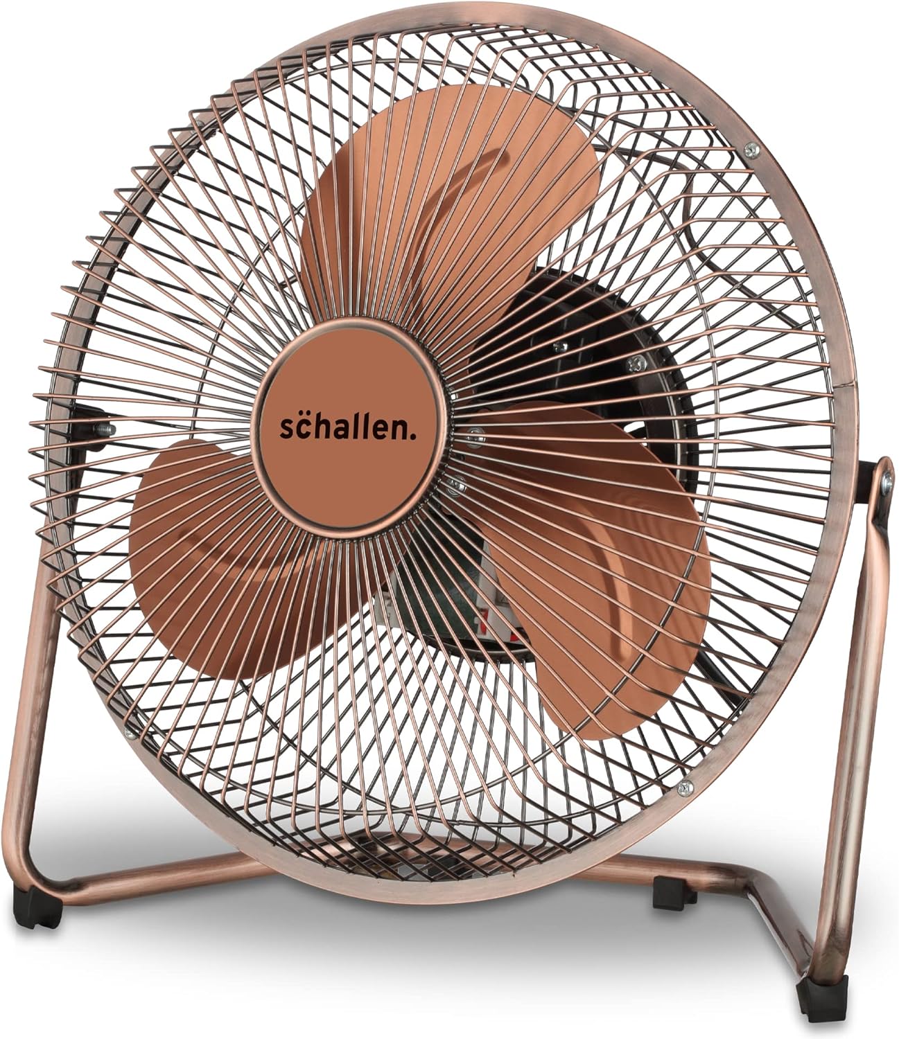 Schallen Small 9" Metal High Velocity Cold Air Circulator Adjustable Floor Fan with 3 Speed Settings (Copper) - Amazing Gadgets Outlet